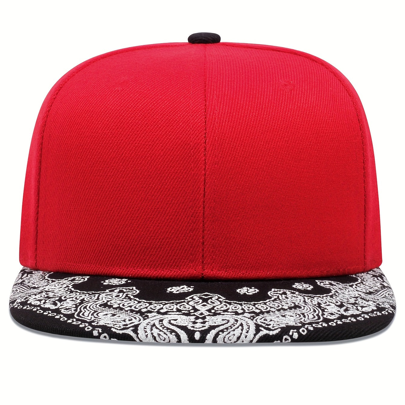 Paisley Print Baseball Cap Hip Hop Block Snapback Hats