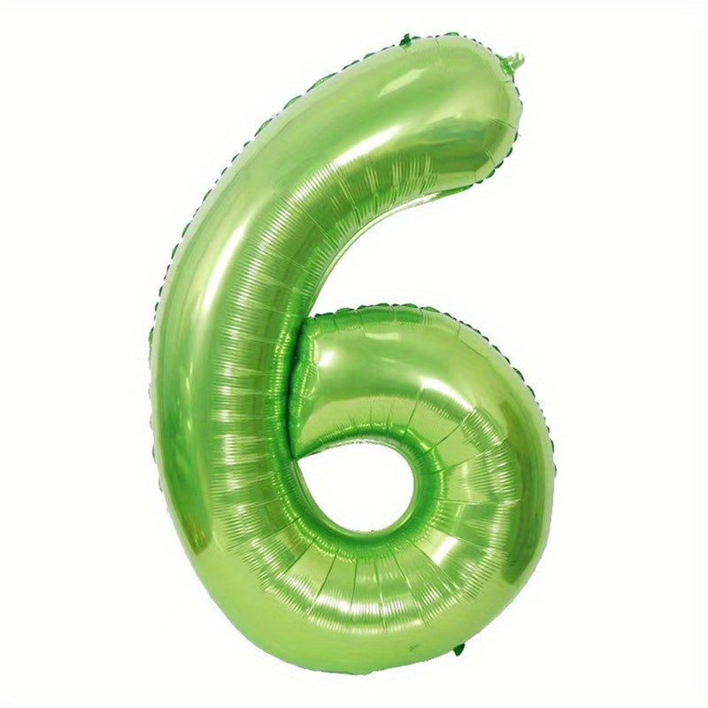 40" Fruit Green Number Aluminum Film Balloon - Birthday Decoration