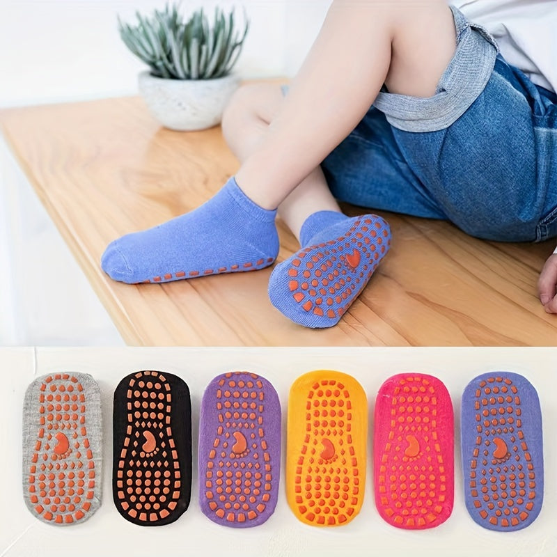 3 Pairs Kid Safe Non Slip Socks Boys Girls