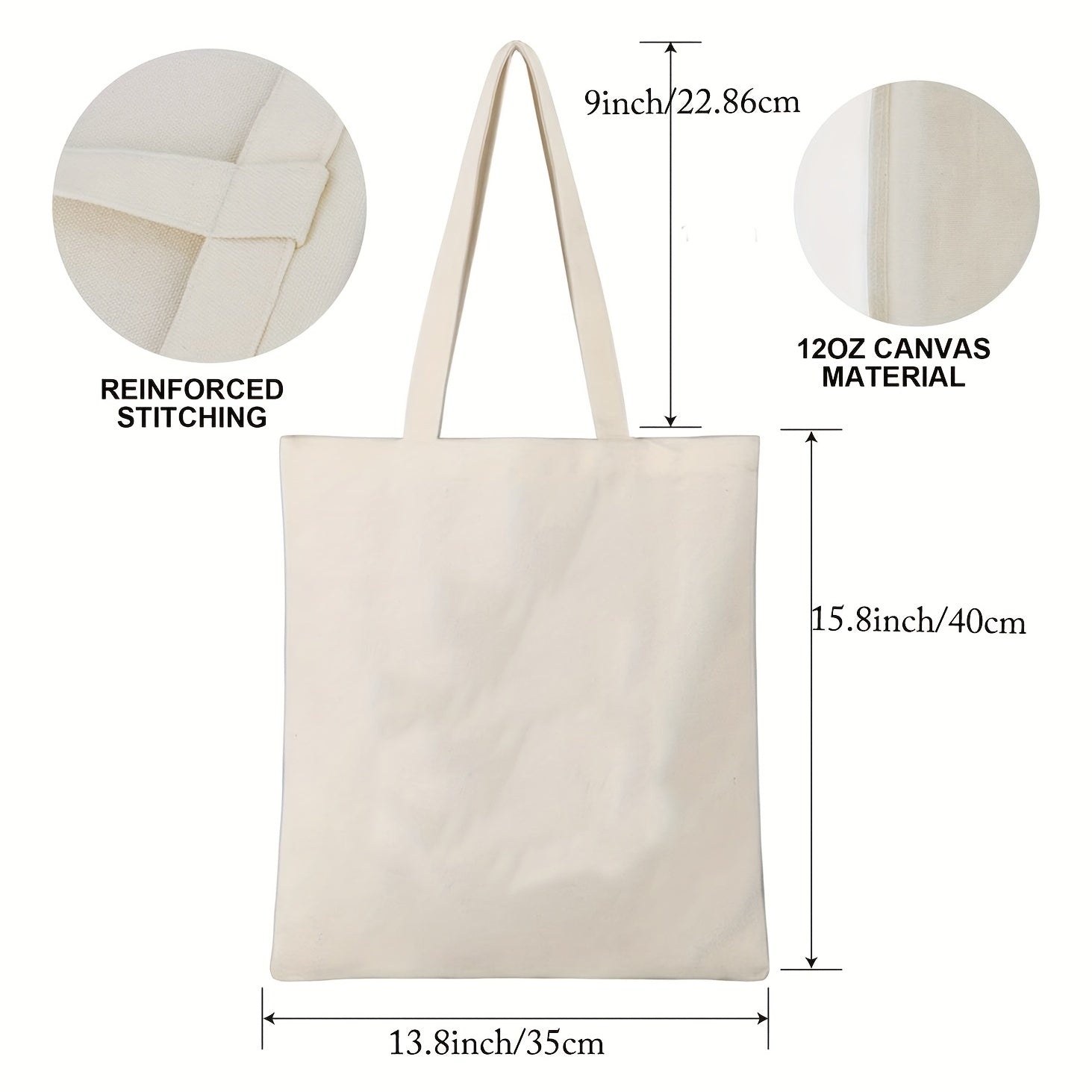 Sunflower Print Canvas Shoulder Bag Lightweight Shopping Bag