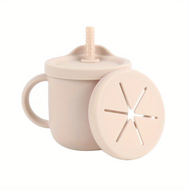 Kids' Silicone Snack Cup with Handles Anti Fall & Splash