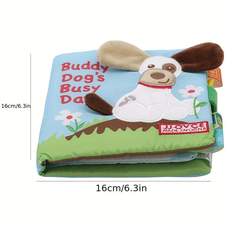Animal Embroidery Cloth Book for Learning with 3D Design