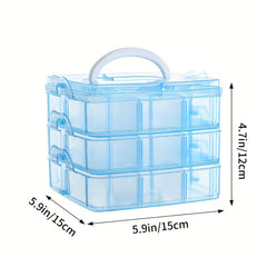 Plastic Jewelry Box Craft Storage Box 18 Grids