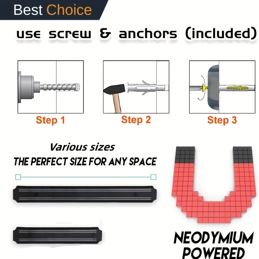 Magnetic Holder Wall Mounted Aluminum Kitchen Tools Organizer