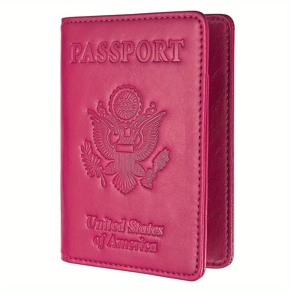 PU Leather RFID Anti theft Brush Passport Holder Classic Travel Passport Holder