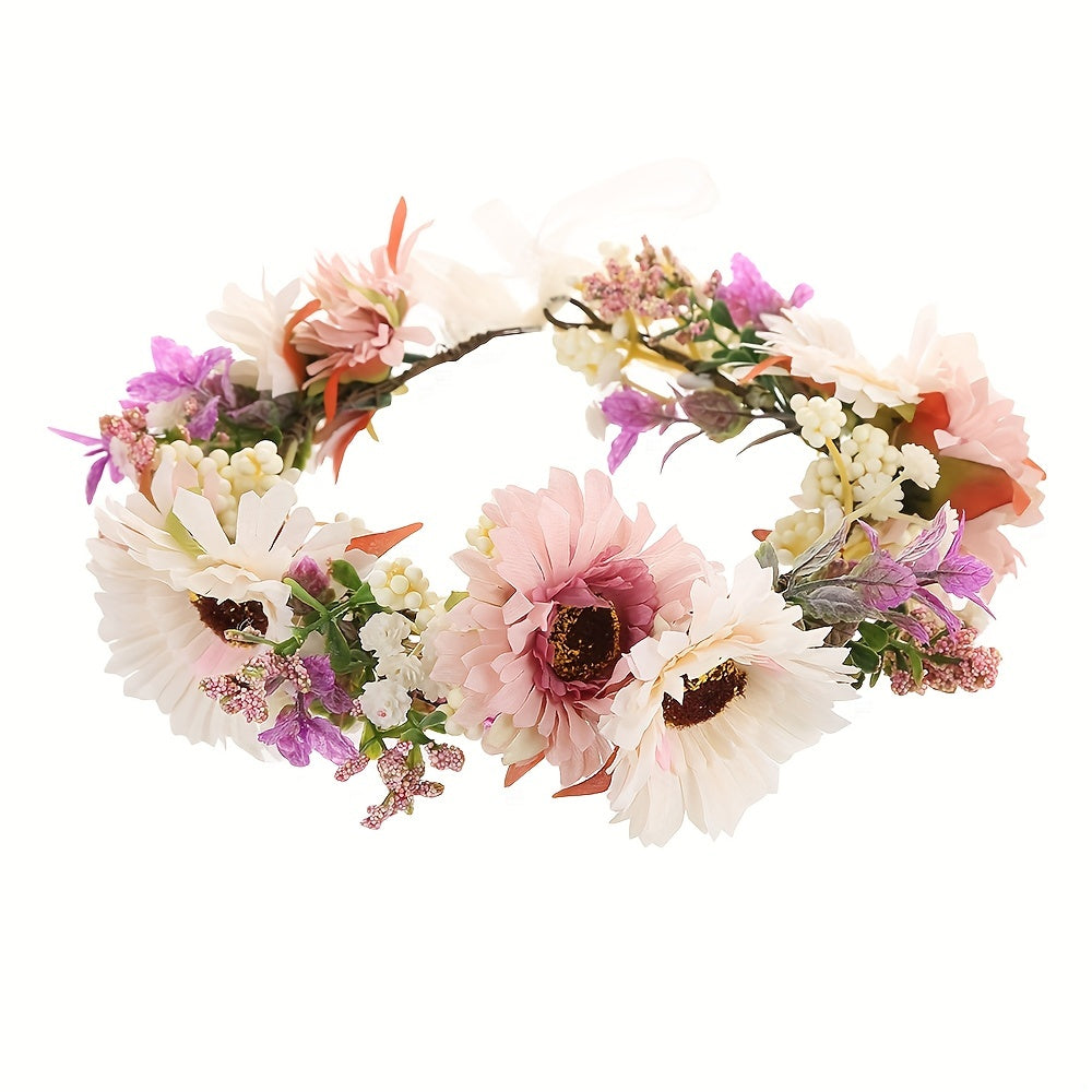 Kids Rose Wreath Hair Accessory for Fairy Girls