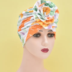 Colorful Flower Bandana Turban Cap for Women