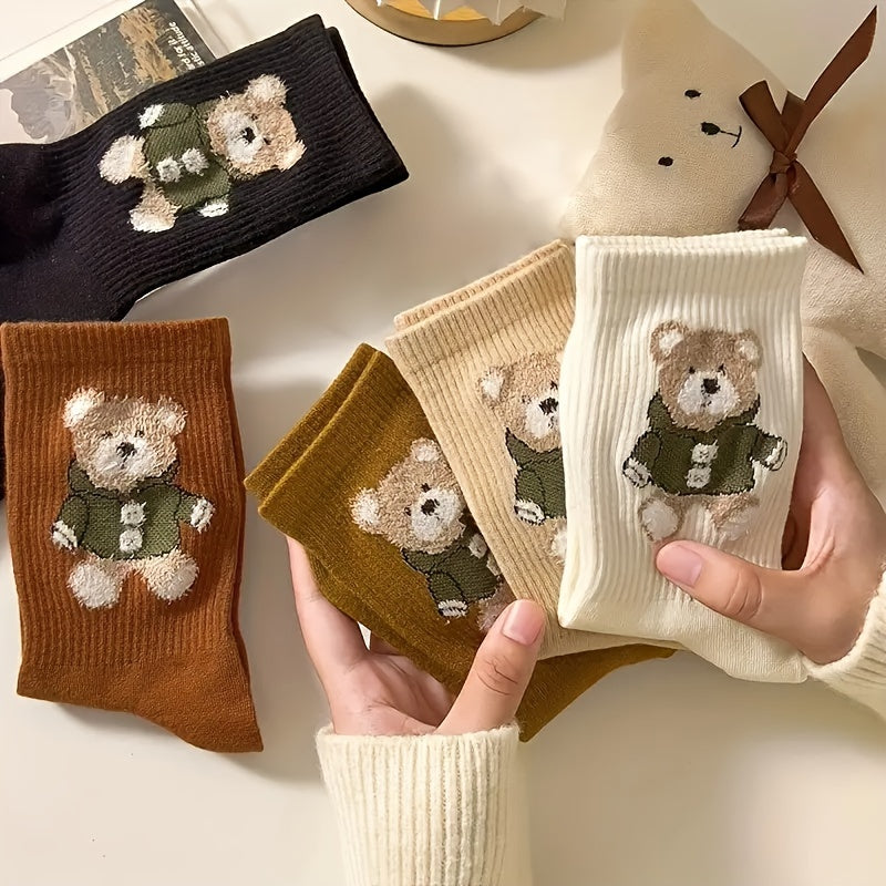 Bear Tube Socks Medium Coffee US5 7 5