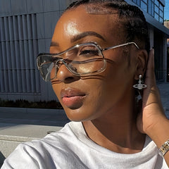 Y2K Gradient Rimless Sunglasses UV400