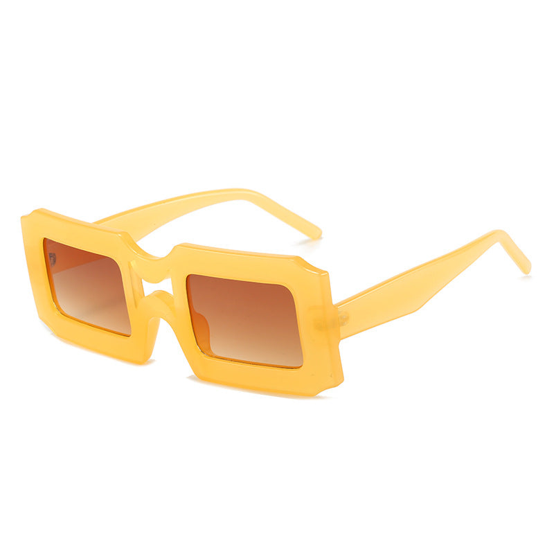 Square Frame Candy Sunglasses Y2K Stylish Shades Eyeglasses