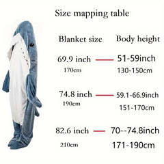 Funny Shark Blanket Warm Sleeping Bag with Hoodie