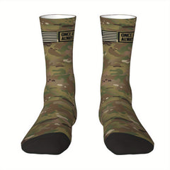 Camouflage Army Warm Mid calf Sock for Outdoor Sports