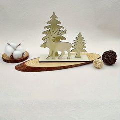 DIY Santa Deer Wooden Crafts Home Decoration Supplies