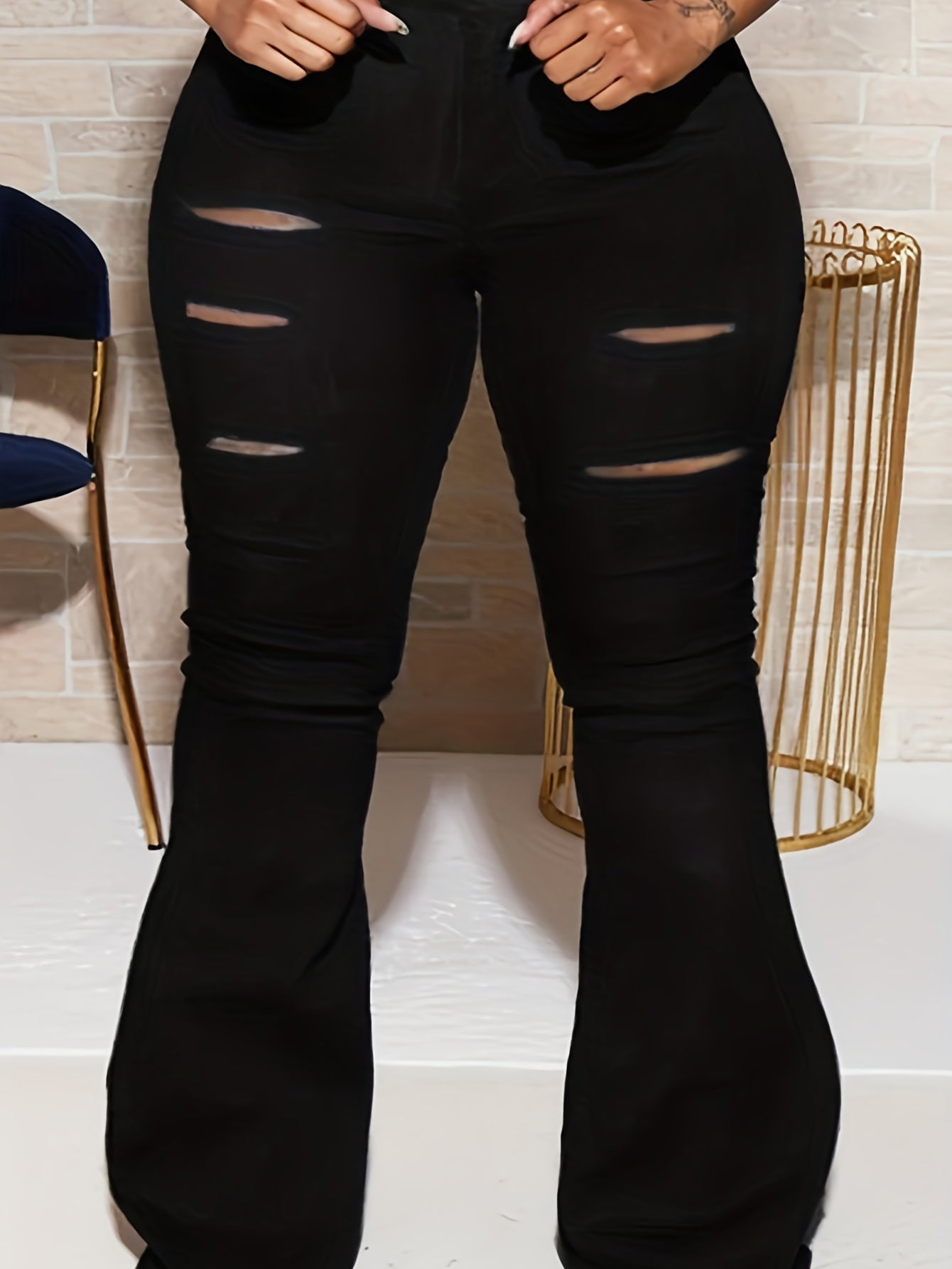  Sexy High Rise Flare Leg Pants