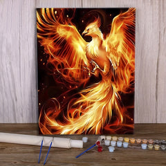 DIY Fire Phoenix Painting Kit By Numbers On Canvas For Adults
