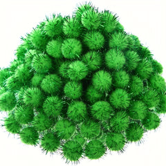 100pcs Glitter Fuzzy Pom Balls Halloween Craft DIY Party Decoration