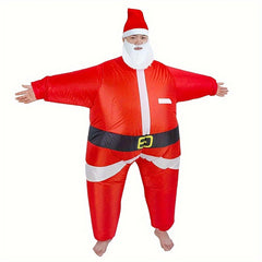 Christmas Santa Claus Riding Deer Inflatable Costume Party Dress Up