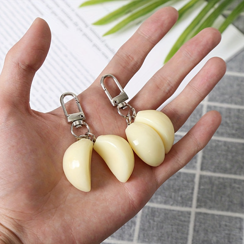 Garlic Pendant Keychain for Car Keys Backpacks Wallets