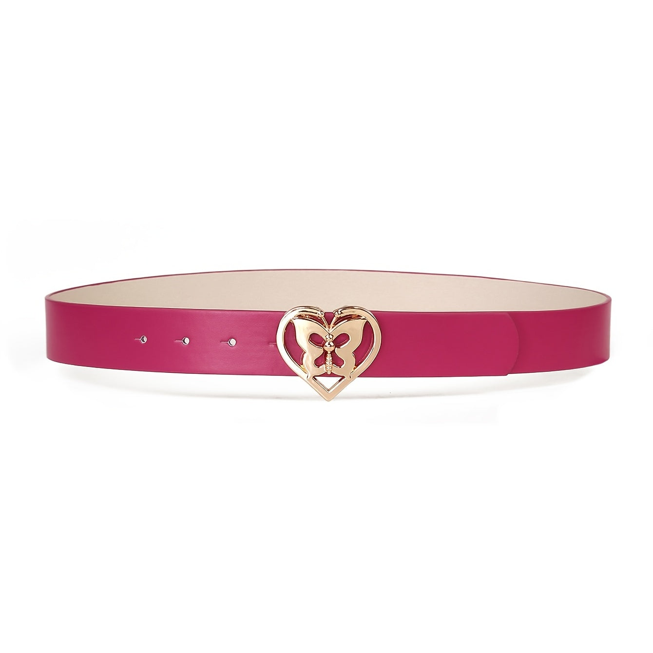 Y2K Rose Red PU Leather Belt Stylish Decorative Jeans Skirt Belt For Women