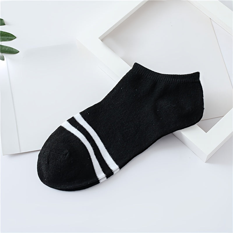 Women's Striped Print Ankle Socks