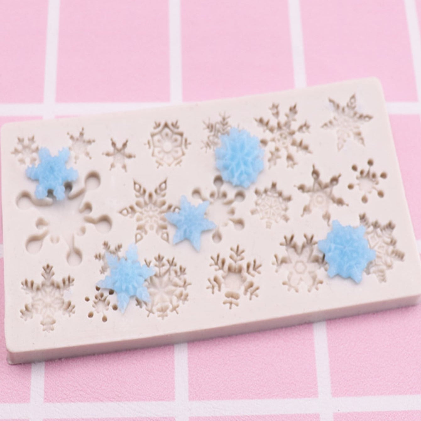 Snowflake Fondant Silicone Mold Christmas Cake Topper Decoration