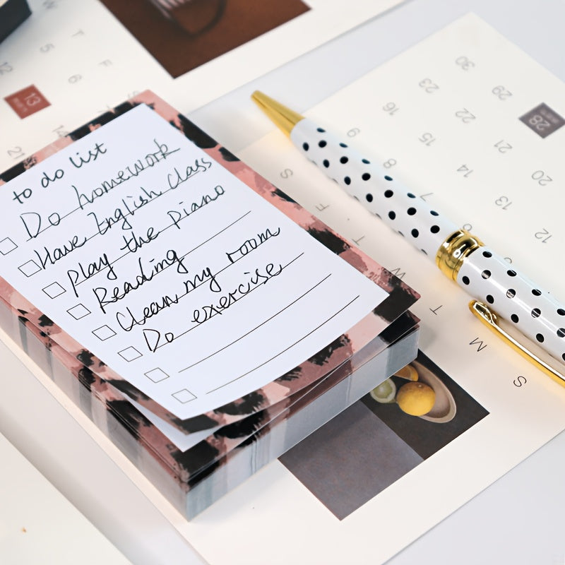 Leopard Pattern Memo Pad Tearable Sticky Note Notepad
