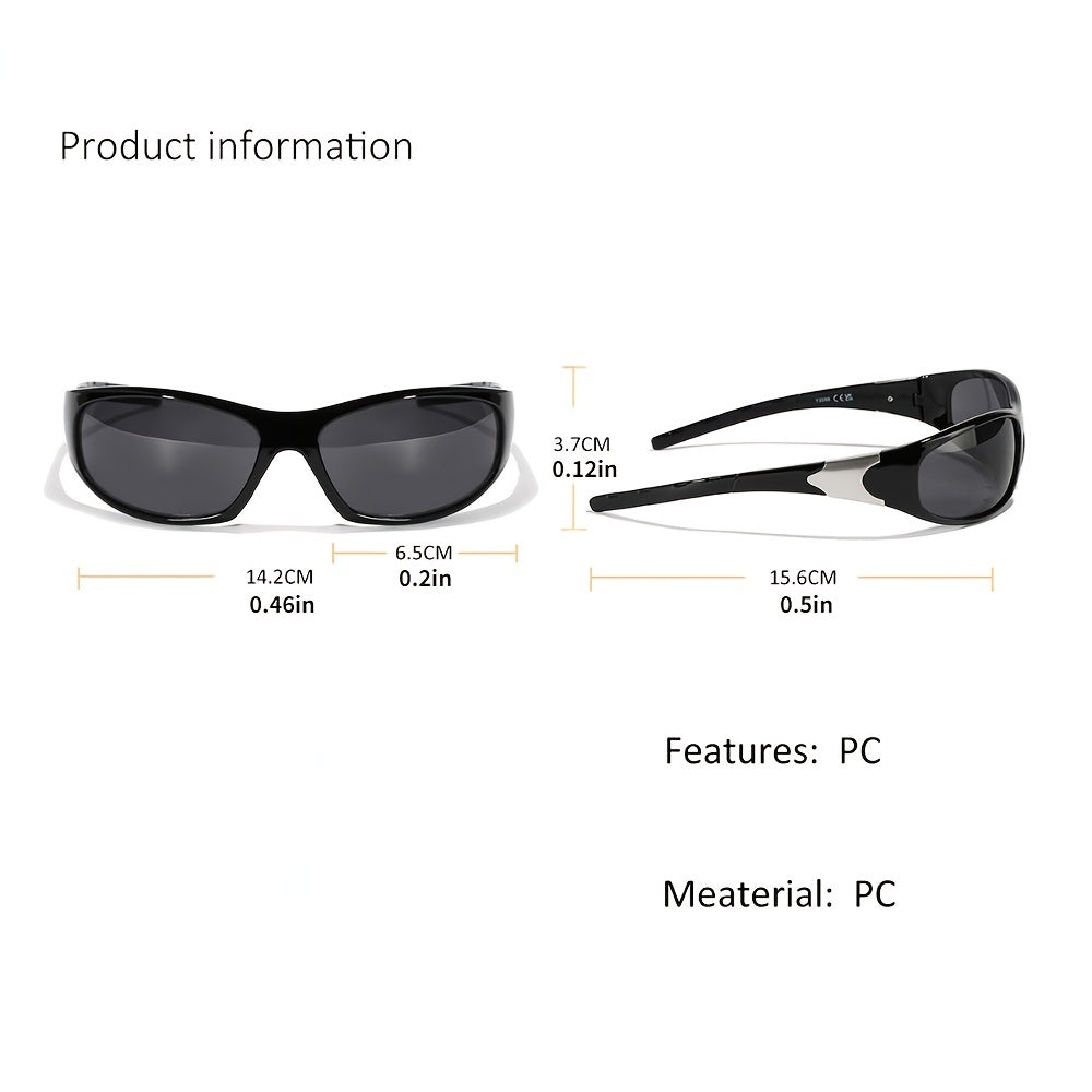 Y2K Narrow Sunglasses Stylish Shield Wrap Around Eyeglasses Women Eyewear