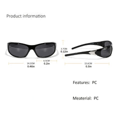 Y2K Narrow Sunglasses Stylish Shield Wrap Around Eyeglasses Women Eyewear