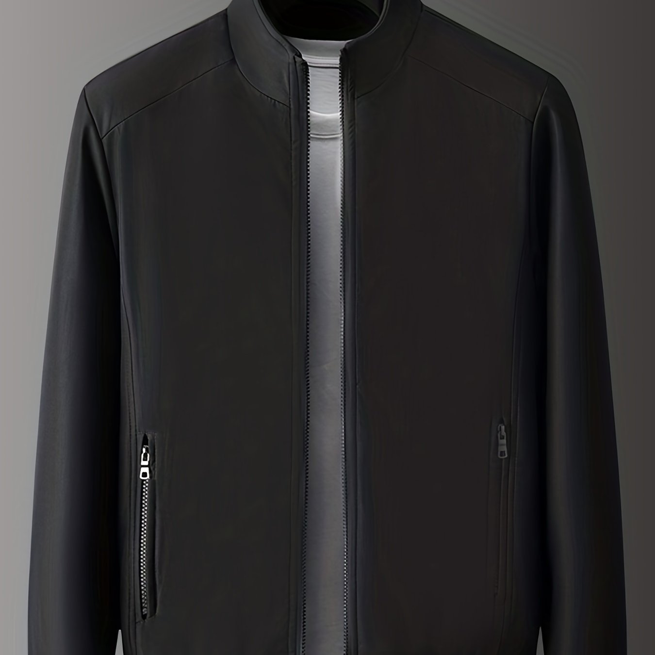 Men's Classic Windbreaker Jacket Zip Up Coat for Outdoor Activities