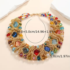 Boho Crystal Chunky Necklace Party Favors