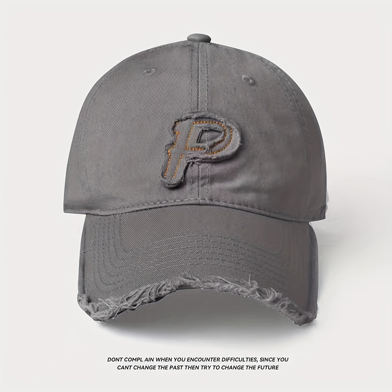 Men's Letter P Patch Baseball Cap Sun Hat