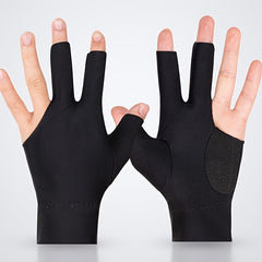 Left Handed Billiard Snooker Gloves Three Finger Fingerless Billiard Gloves