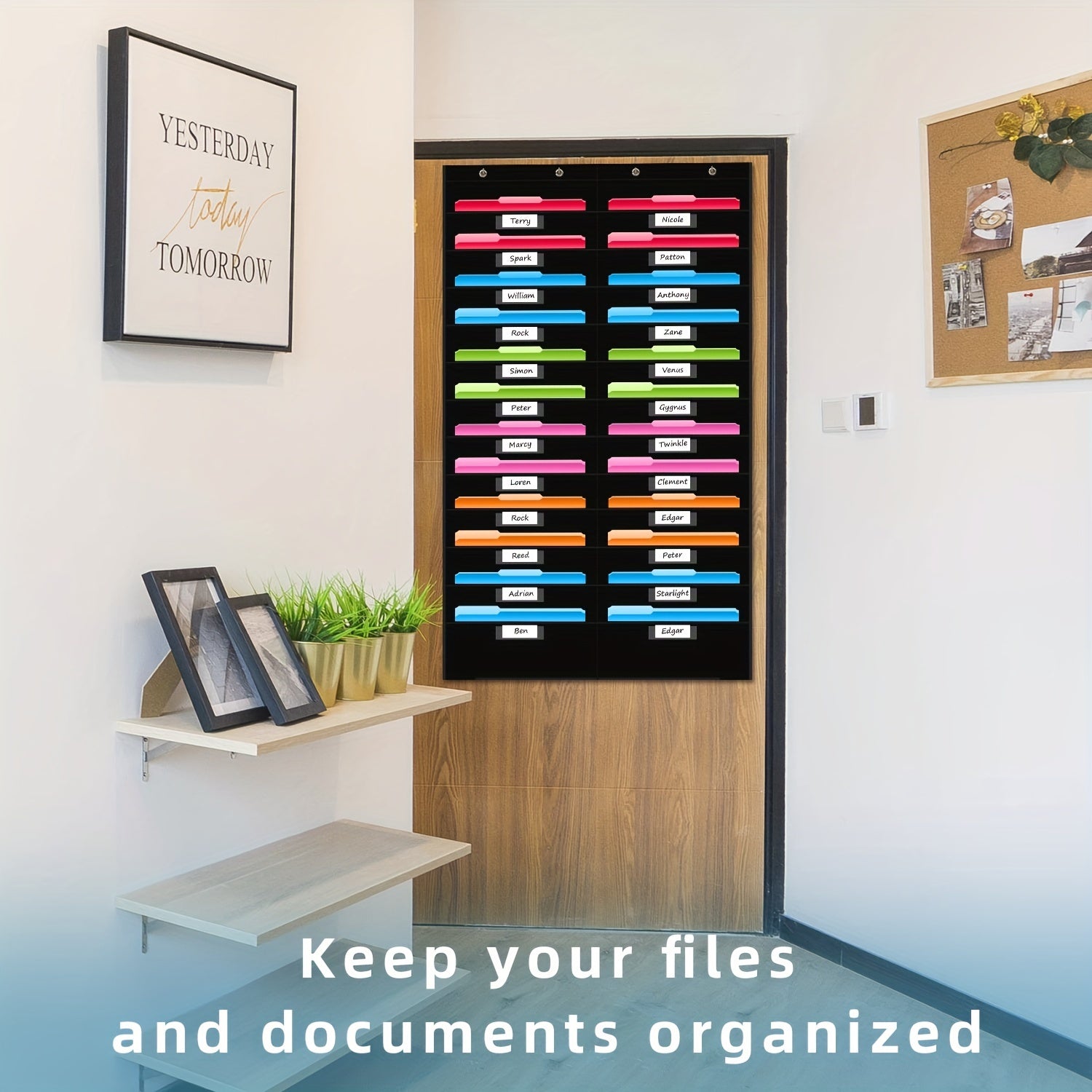 Durable Wall Organizer with Pockets for Classroom and Office
