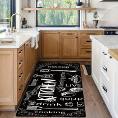 Non-slip Oilproof Kitchen Floor Mat Water-resistant Fluffy Mat