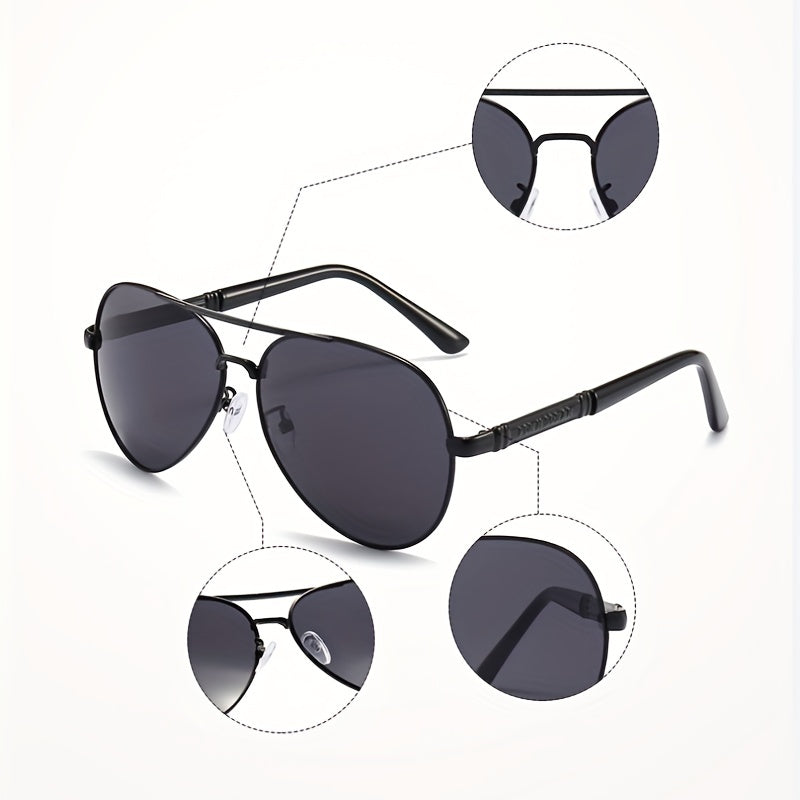 Classic Pilot Polarized Sunglasses Vintage Driving UV Protection