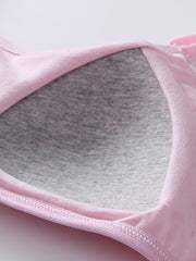 3pcs Girls Adjustable Strap Bras Soft Bralette Underwear
