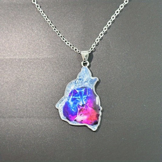 Girl's Wolf King Pendant Necklace Party Jewelry Birthday Gift