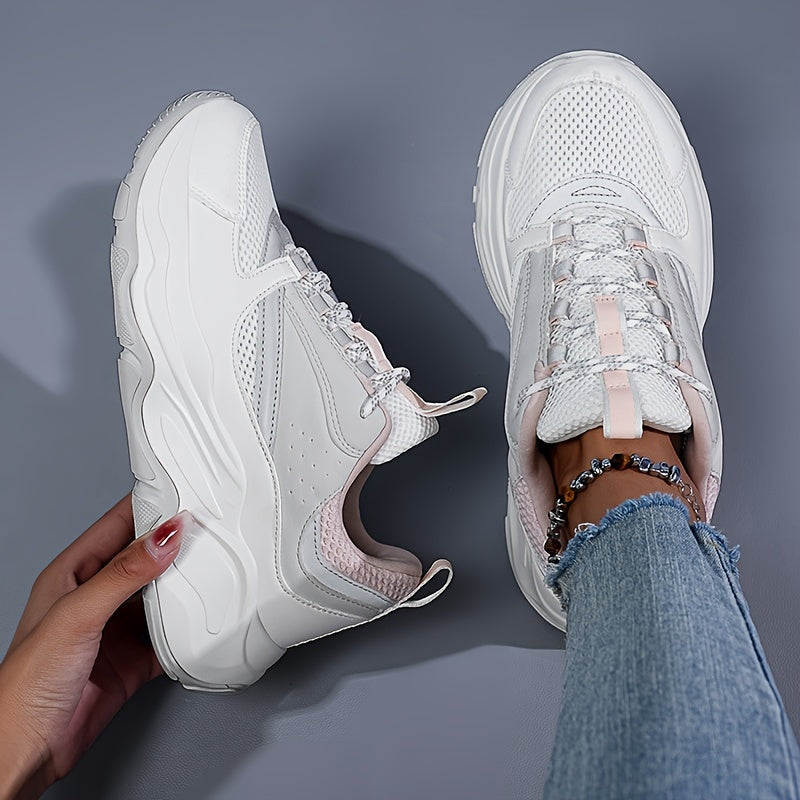 Women's Thick Bottom Sneakers Low Top Running Sports Shoes