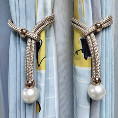 2pcs Faux Pearl Curtain Holdbacks