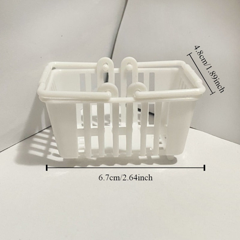 Set of 4 Mini Shopping Basket Dollhouse Accessories for Dolls