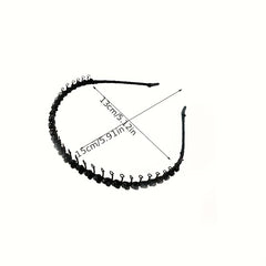 Metal Tooth Headband Rhinestone Beaded Hair Band Retro Style Head Hoop