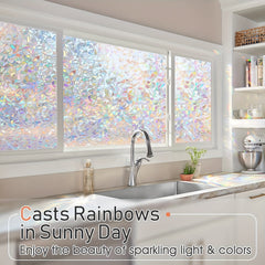 Rainbow Window Privacy Film Stained Glass Sticker