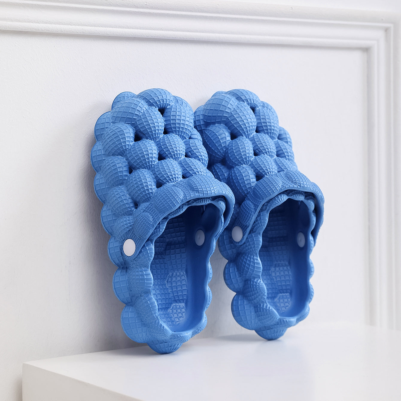 Women's Lychee Bubble Sandals Slip-On Slide Slippers Outdoor Shoes