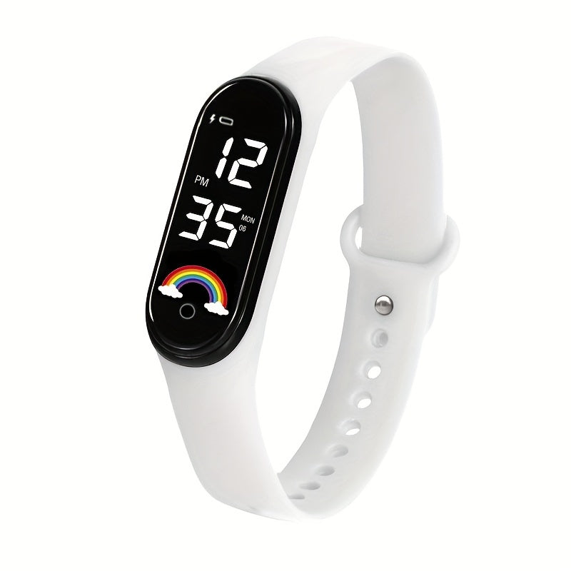 Waterproof Rainbow LED Sports Watch for Hiking and Swimming