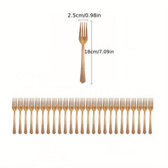 Golden Party Supplies Kit for 25 Guests - Plates, Cups, Napkins