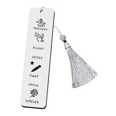 Personalized Stainless Steel Tassel Pendant Bookmark