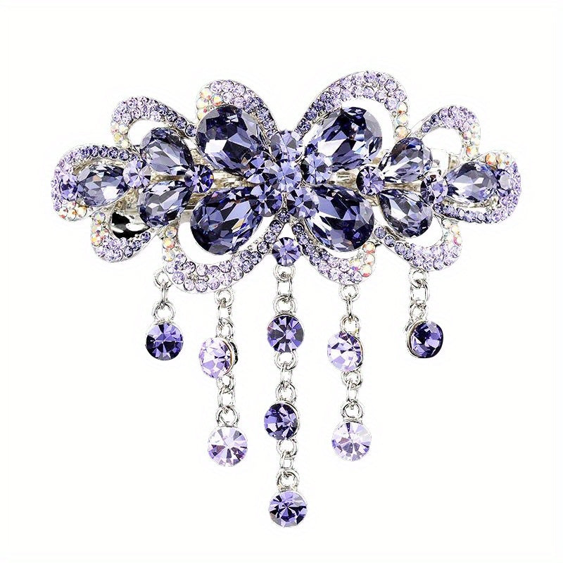 Floral Crystal Tassel Hair Clip Hair Accessories For Women