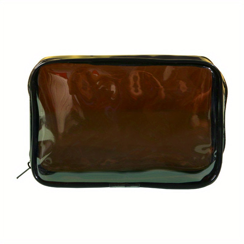 Transparent Zipper Makeup Pouch Minimalist Cosmetic Bag