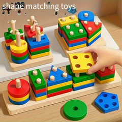 Educational Building Blocks Toy Geometric Shapes Recognition