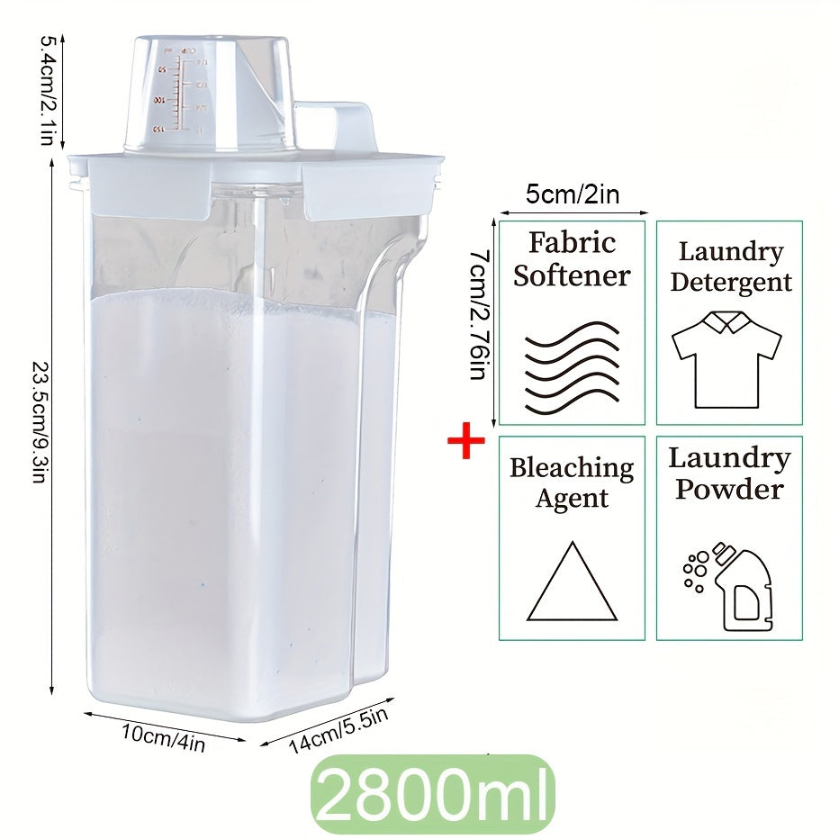 Laundry Detergent Storage Box with Lid Large Capacity Handheld Waterproof Labels